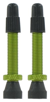 VAR Kit 2 Tubeless Ventile 35mm Aluminium Grün
