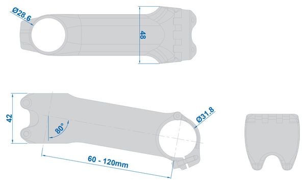 Potencia Ritchey WCS <strong>Chicane</strong> B2 para Pivote 1-1/8" - 10° / Negro Mate