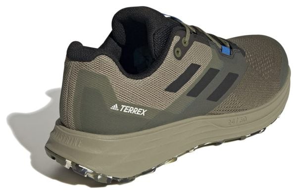 adidas running Terrex Two Flow Khaki Black Men's Trail Shoes