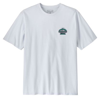 Camiseta de manga corta Patagonia Great Waves Responsibili-Tee blanca para hombre