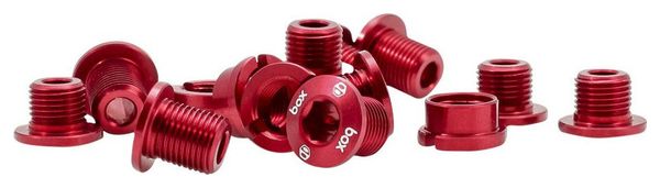 Box One Tornillos de Plato M8,5 y M6 Aluminio Rojo (x5 Unidades)