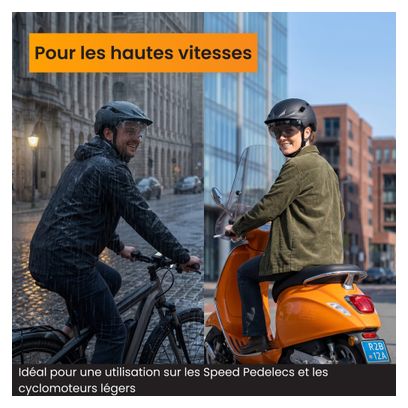 R2B Casque vélo adulte pour Pedelec et Moped + Visière transparente supplémentaire
