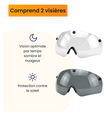 R2B Casque vélo adulte pour Pedelec et Moped + Visière transparente supplémentaire