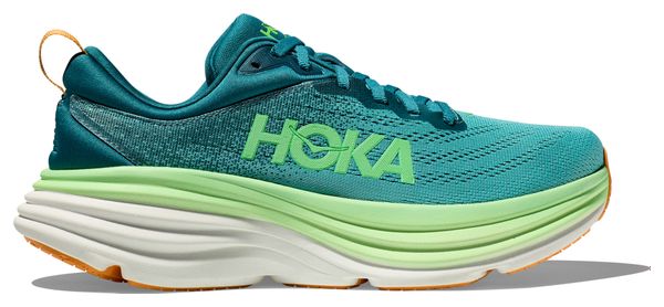 Refurbished Product - Hoka Bondi 8 Running Shoes Blue Green