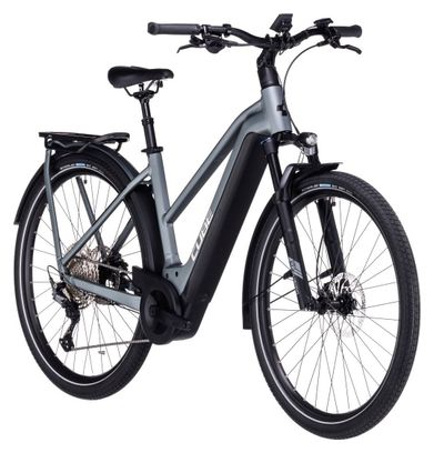 Cube Katmandú Híbrida Pro 750 Trapecio Bicicleta eléctrica de ciudad Shimano Deore 11S 750 Wh 700 mm Flash Gris 2023