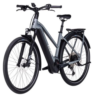 Cube Kathmandu Hybrid Pro 750 Trapeze Elektrische Stadsfiets Shimano Deore 11S 750 Wh 700 mm Flash Grey 2023