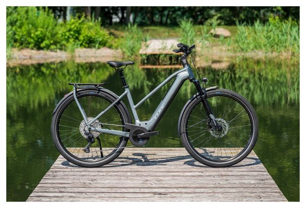 Cube Kathmandu Hybrid Pro 750 Trapeze Elektrische Stadsfiets Shimano Deore 11S 750 Wh 700 mm Flash Grey 2023