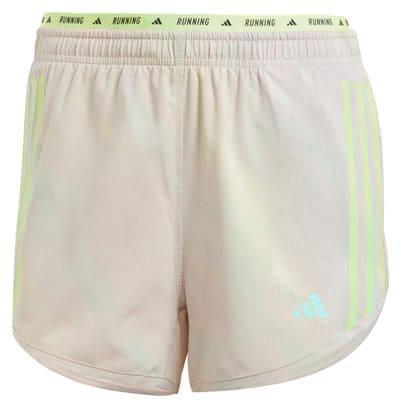 Adidas Own The Run 3in Beige Women's Shorts