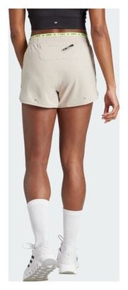 Adidas Own The Run 3in Beige Women's Shorts