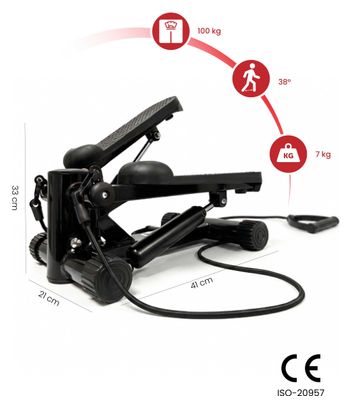 Mini stepper avec compteur et bandes de résistance - CARE - SM-842