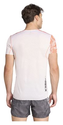 T-Shirt Running adidas Terrex Techrock Pro Blanc/Orange Homme