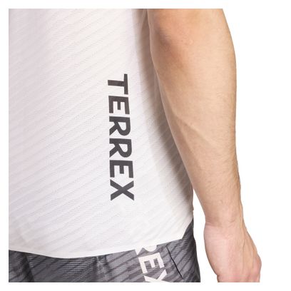 T-Shirt Running adidas Terrex Techrock Pro Blanc/Orange Homme