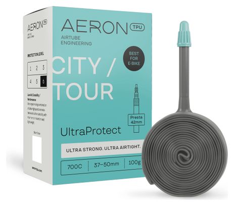 Versterkte binnenband Aeron TPU City/Tour UltraProtect SV42 700 mm Presta 42 mm