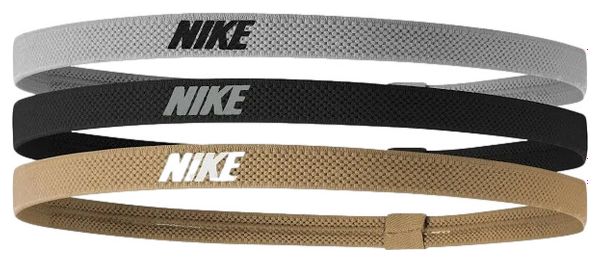 Nike Headbands 2.0 x 3 Elastische Stirnbänder Schwarz Weiß