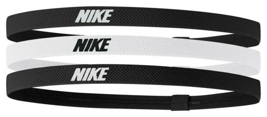 Nike Headbands 2.0 x 3 Elastische Stirnbänder Schwarz Weiß