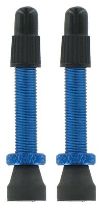 VAR Kit 2 Tubeless Valves 35mm Aluminium Blue