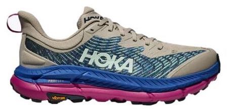 Blauw/Roze Hoka Mafate Speed 4 Trailschoenen voor heren