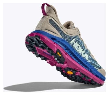 Blauw/Roze Hoka Mafate Speed 4 Trailschoenen voor heren