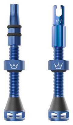 Valvole tubeless Holeshot Fast Flow di Peaty's, blu navy