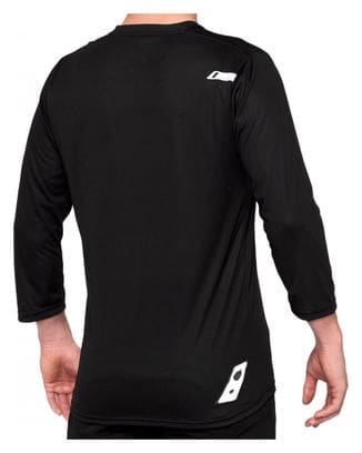100% Airmatic Jersey 3/4 Sleeves Jersey Black