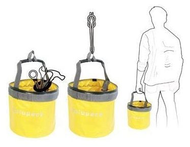 Seau souple et pliable 15L jaune Zulupack