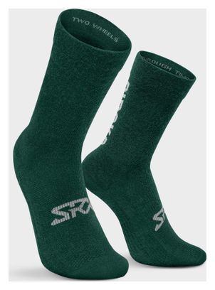 Chaussettes vélo avec laine mérinos Cyclisme Homme et Femme SRX Arbor Vert