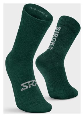 Chaussettes vélo avec laine mérinos Cyclisme Homme et Femme SRX Arbor Vert