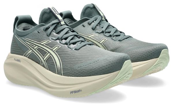 Asics Gel-Nimbus 27 hardloopschoenen groen/beige dames