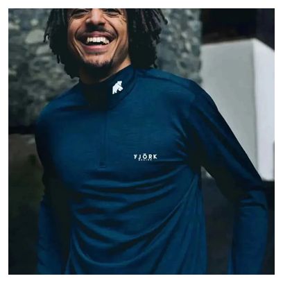 Finn Zip 210 – Sous-vêtement mérinos zippé chaud navy