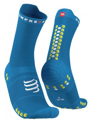 Compressport Pro Racing Socks v4.0 Hawaiian Blue Primerose Yellow