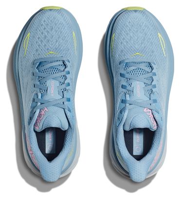 Chaussures Running Hoka One One Clifton 9 Bleu Rose Femme