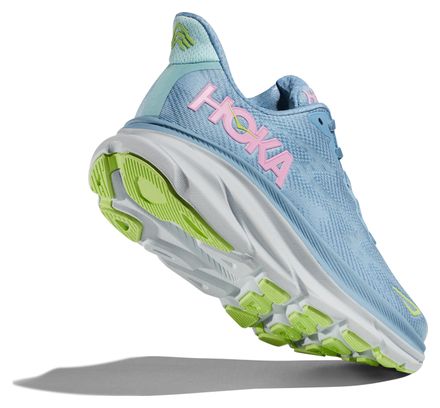 Chaussures Running Hoka One One Clifton 9 Bleu Rose Femme