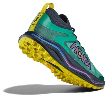 Chaussures Trail Hoka One One Zinal 2 Vert Homme