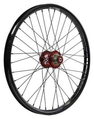 Pair of Pride Control SD M08 20'' (406) Aluminium Disc Wheels 28H Red Hub