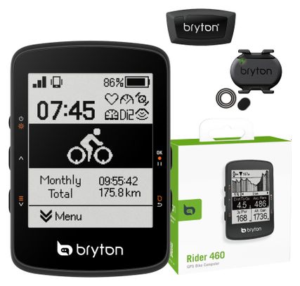 Bryton Rider 460 D GPS Computer Sensor Bundle (Trittfrequenz + Herzfrequenz)