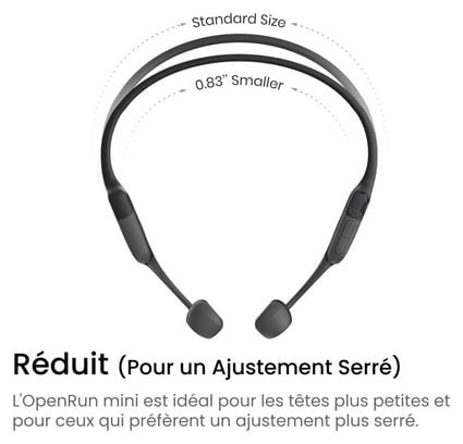 Casque à conduction osseuse Shokz OpenRun Mini USB-C Noir Cosmic