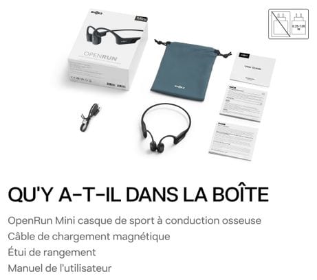 Shokz OpenRun Mini USB-C beengeleidingshoofdtelefoon Black Cosmic