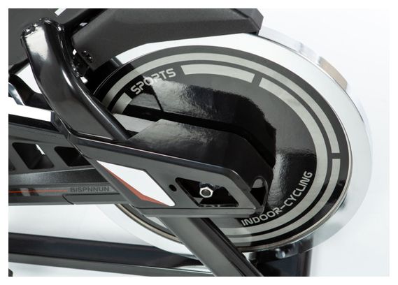 Moma Bikes Bicicleta INDOOR con Volante de Inercia de 24kg, Pantalla LCD, pulsómetro de cuádruple sensor integrado en manillar , Sillin ergonomico.