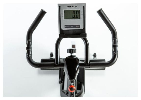 Moma Bikes Bicicleta INDOOR con Volante de Inercia de 24kg, Pantalla LCD, pulsómetro de cuádruple sensor integrado en manillar , Sillin ergonomico.