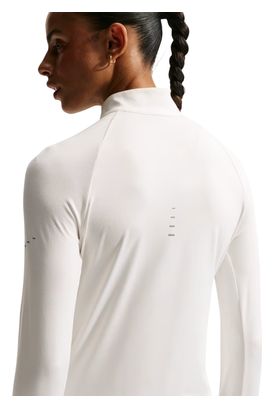 Maglia Nike Swift da donna con zip a 1/4, bianca