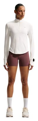 Maglia Nike Swift da donna con zip a 1/4, bianca