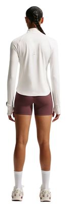 Maglia Nike Swift da donna con zip a 1/4, bianca