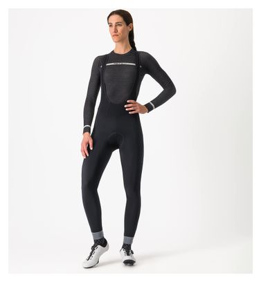 Capa base sin costuras Castelli Merino Negro para mujer