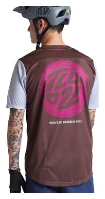 Maillot Manches Courtes Troy Lee Designs Flowline Gris/Marron