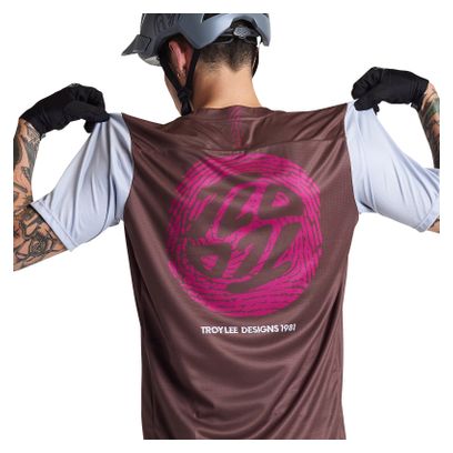 Maillot Manches Courtes Troy Lee Designs Flowline Gris/Marron
