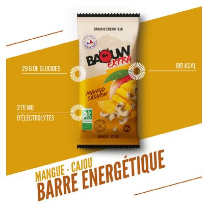 Baouw Extra Energiereep - Mango/Cashew - 50g