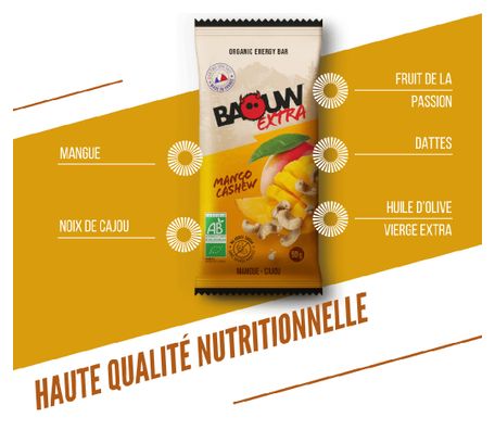 Baouw Extra Energiereep - Mango/Cashew - 50g