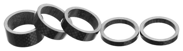 Parts 8.3 Carbon Headset Spacers (x5) Zwart