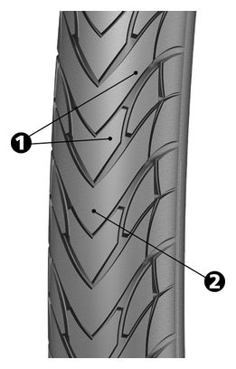 Pneu route 100/55R6.5 avec gel anti crevaison