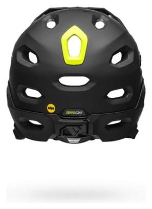 Casque avec Mentonnière Amovible Bell Super DH Mips Noir Mat Vert Fluo